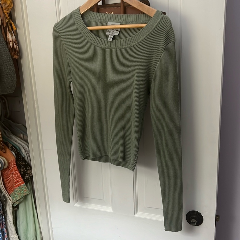 Green The Slope long sleeve knit shirt